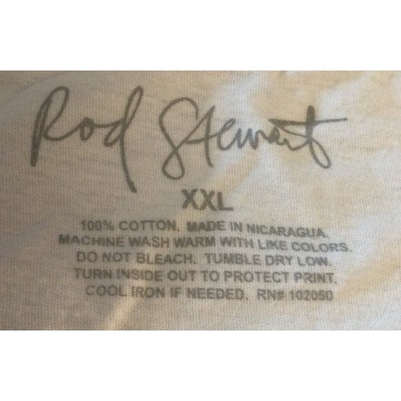 Rod Stewart LIVE In Concert XXL White T-shirt Mens Unisex shirt - Picture 4 of 4